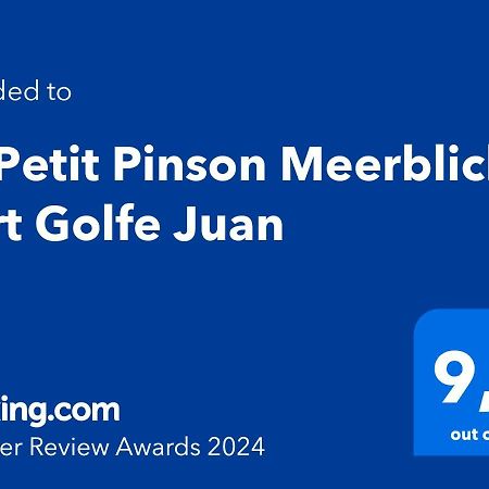 Le Petit Pinson Meerblick Port Golfe-Juan Bagian luar foto